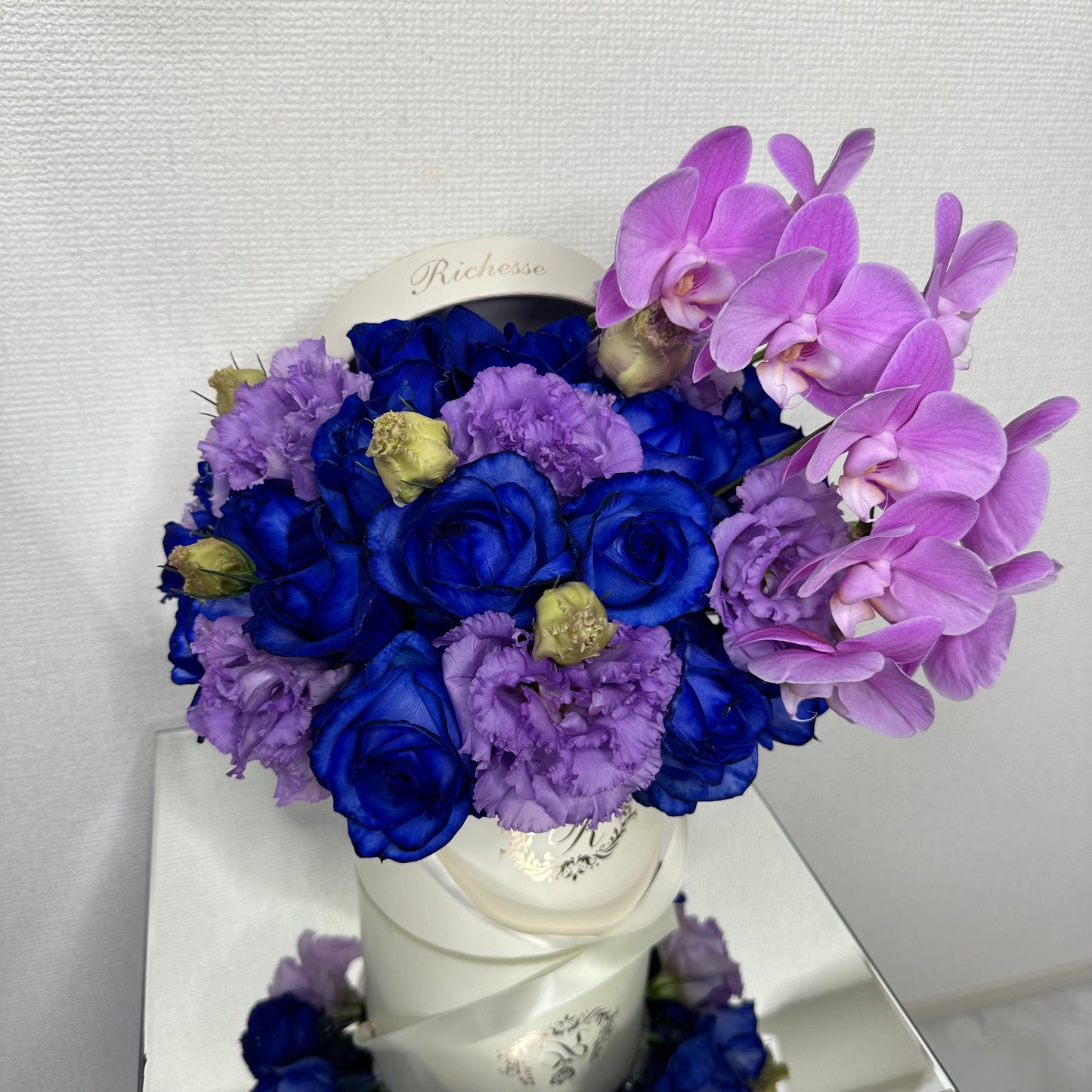 【Sサイズ】ブルーとパープルのスペシャルアレンジメント