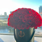 【BLACK BOX】プロポーズ用 赤バラ108本のドームフラワー
